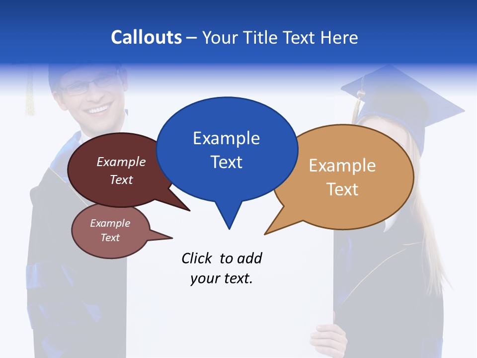College Glasses Placard PowerPoint Template