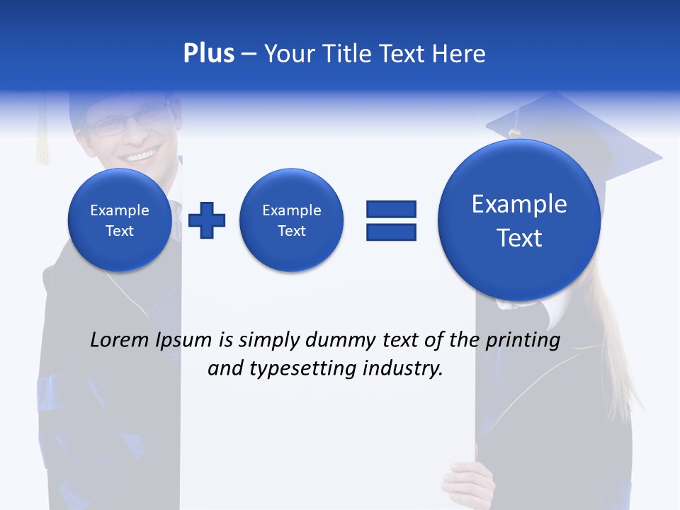 College Glasses Placard PowerPoint Template
