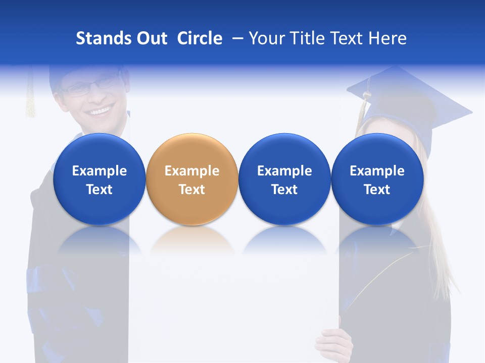 College Glasses Placard PowerPoint Template