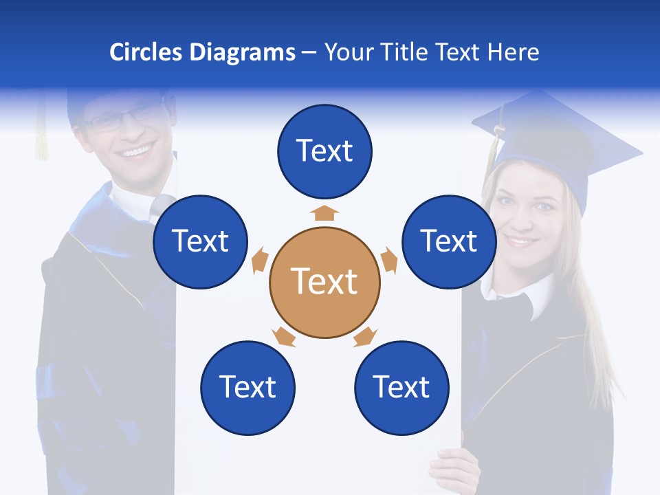 College Glasses Placard PowerPoint Template