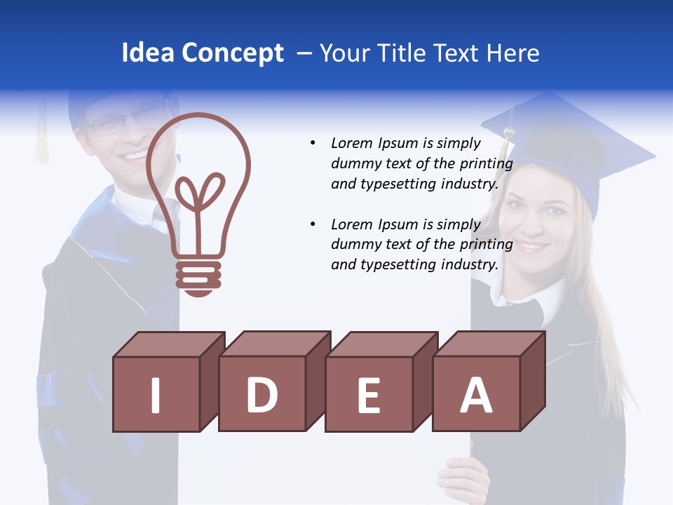 College Glasses Placard PowerPoint Template