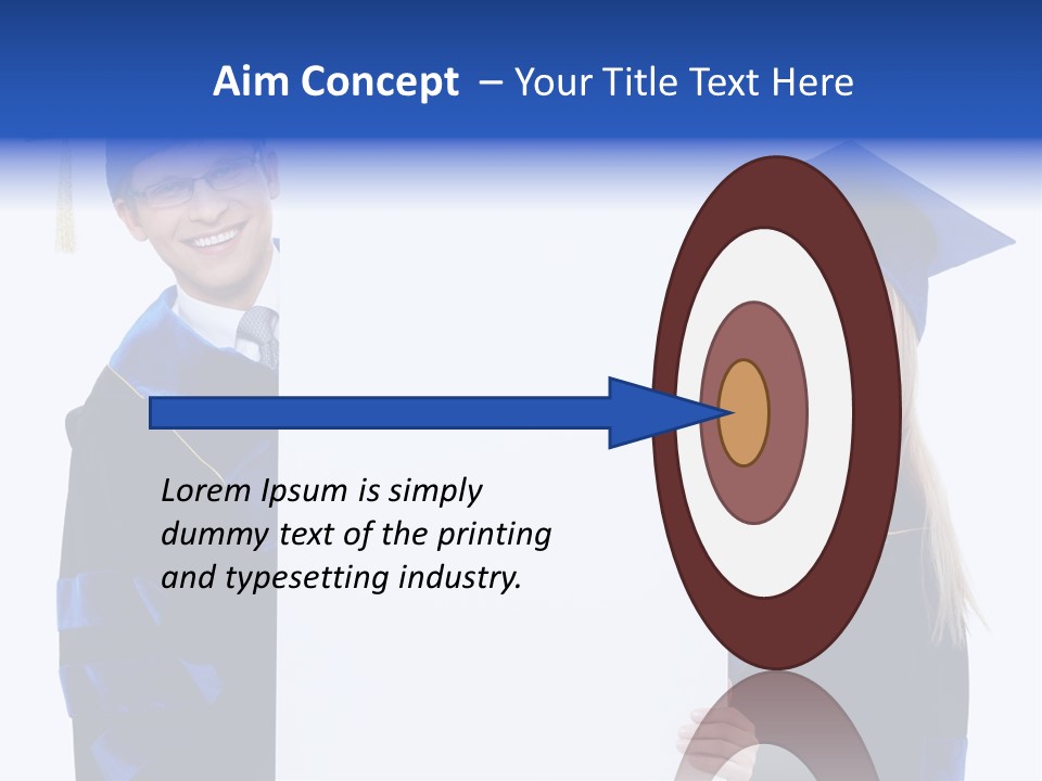 College Glasses Placard PowerPoint Template