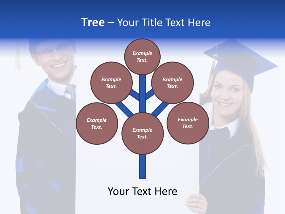 College Glasses Placard PowerPoint Template