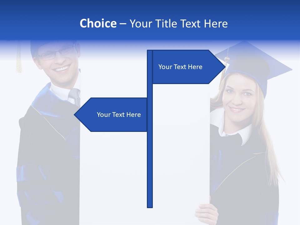 College Glasses Placard PowerPoint Template