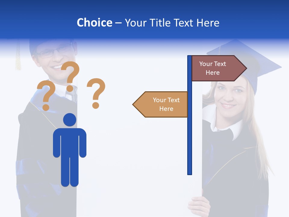 College Glasses Placard PowerPoint Template