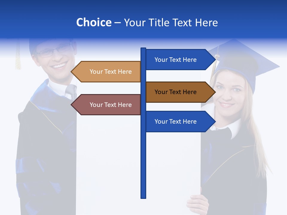 College Glasses Placard PowerPoint Template