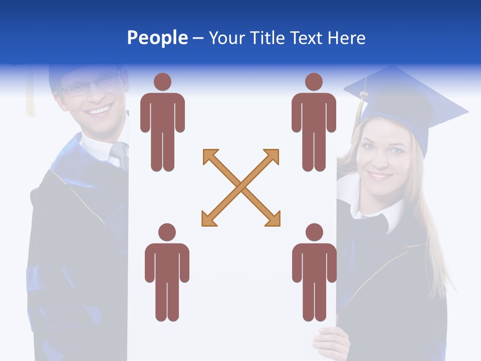 College Glasses Placard PowerPoint Template