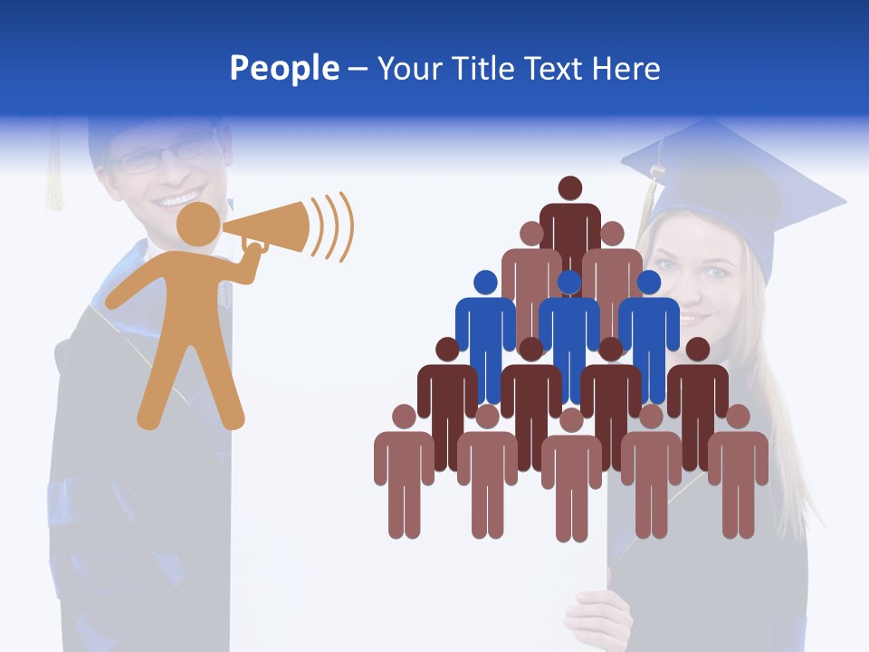 College Glasses Placard PowerPoint Template