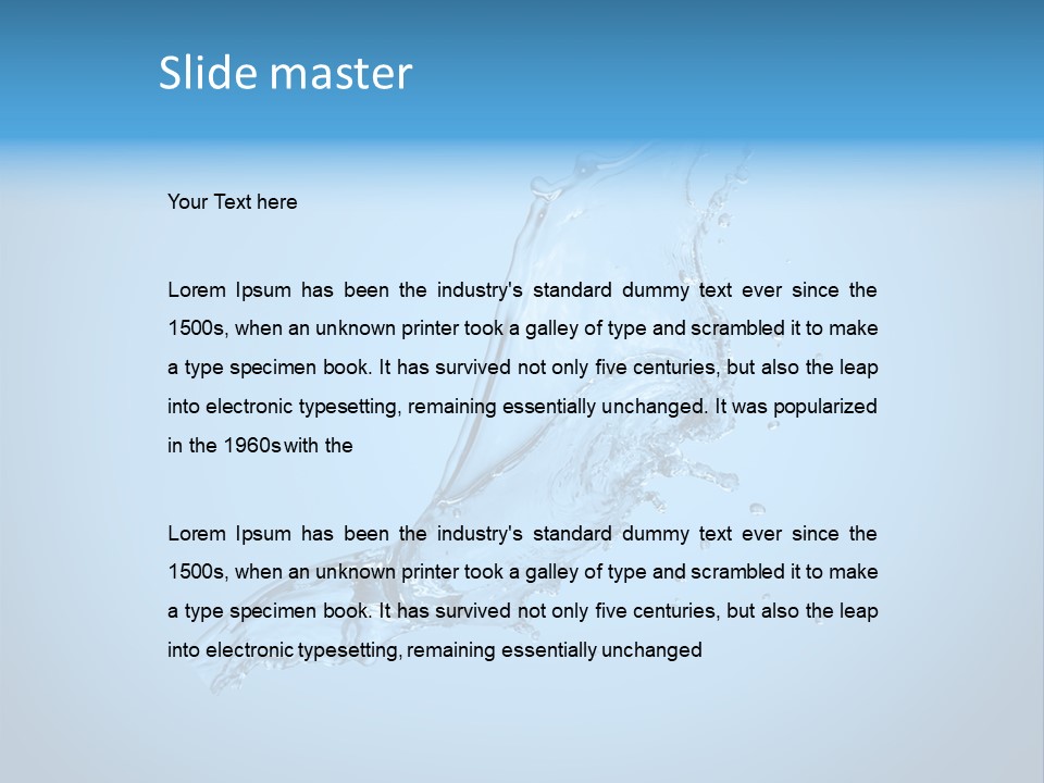 Spring Wet Drops PowerPoint Template