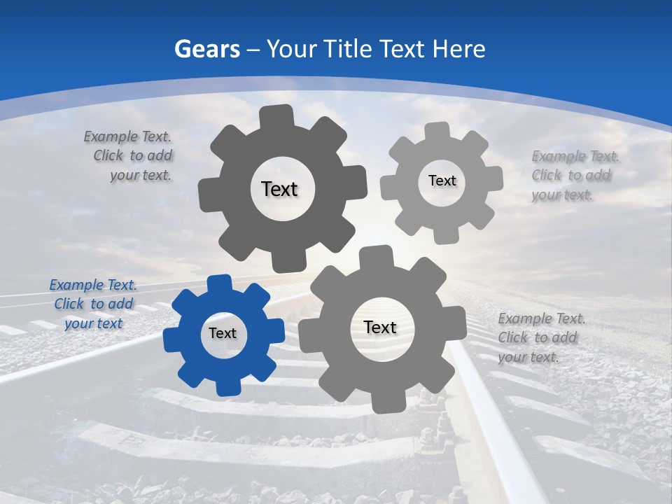 Outdoor Road Sun PowerPoint Template