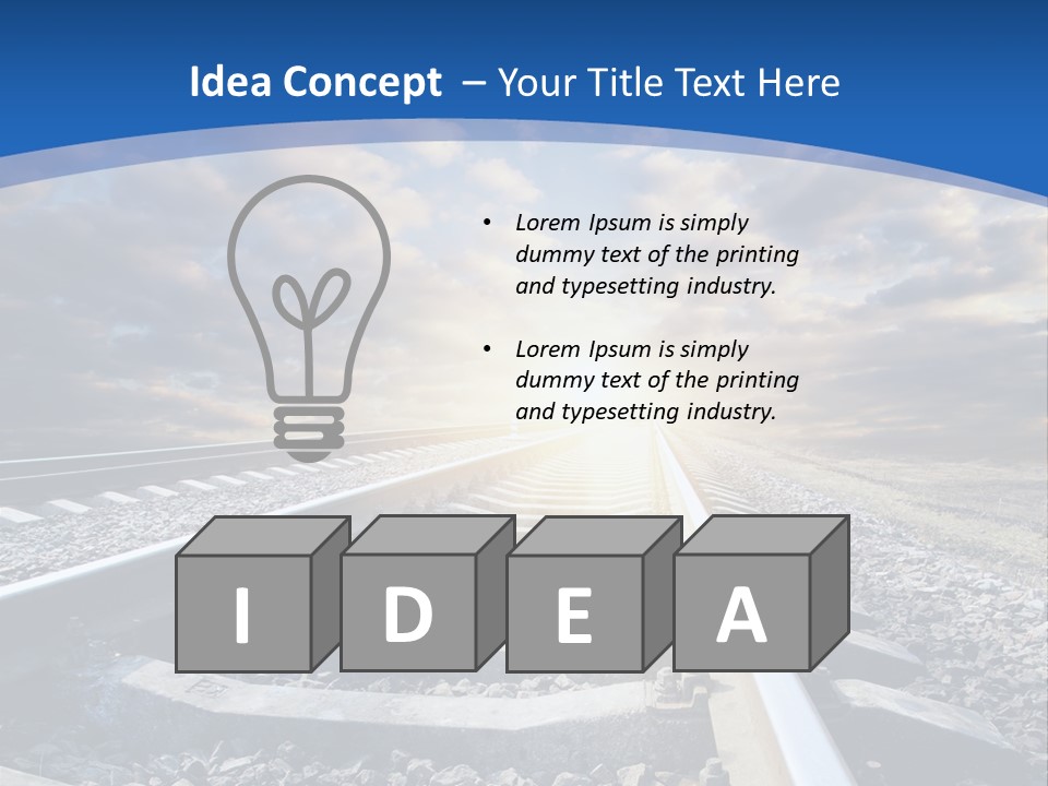 Outdoor Road Sun PowerPoint Template