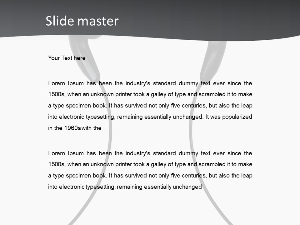 Cable Cord Stereo PowerPoint Template