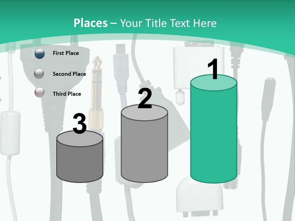 Adapter White Black PowerPoint Template