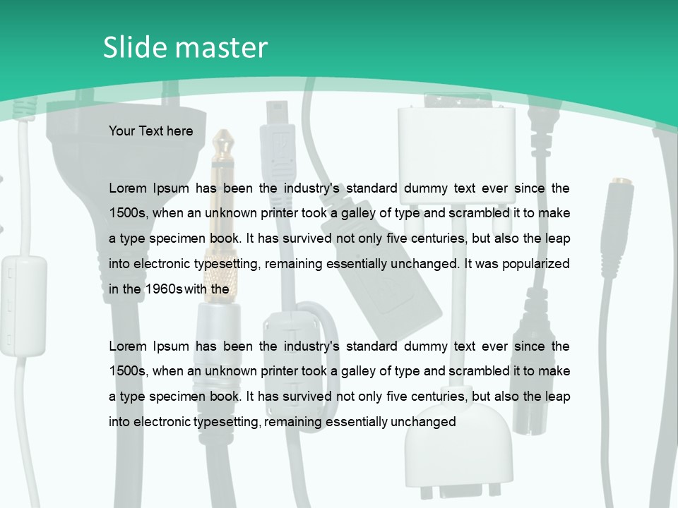 Adapter White Black PowerPoint Template