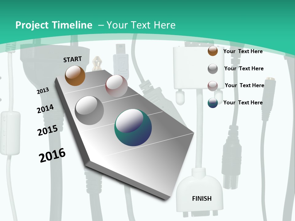 Adapter White Black PowerPoint Template