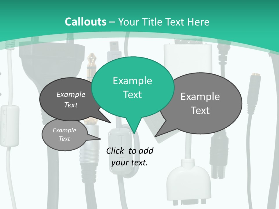 Adapter White Black PowerPoint Template