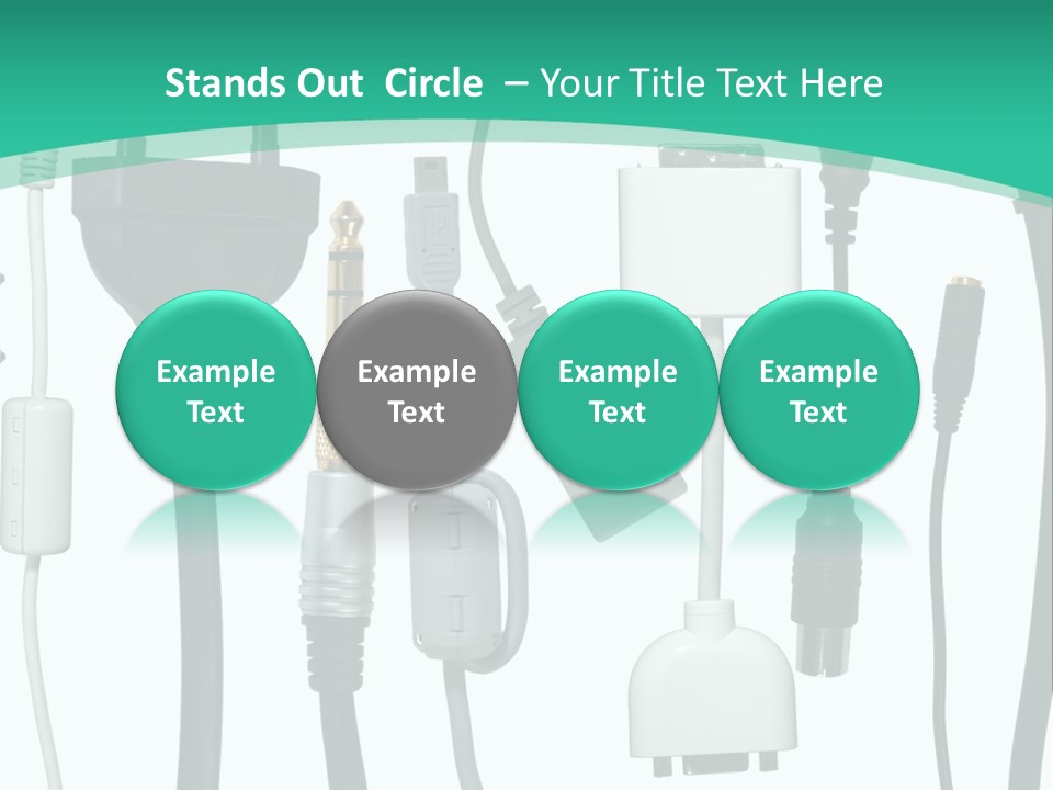 Adapter White Black PowerPoint Template