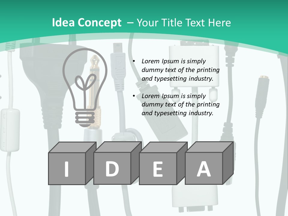 Adapter White Black PowerPoint Template