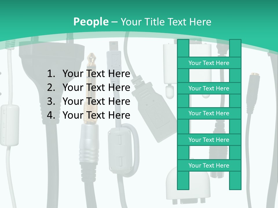 Adapter White Black PowerPoint Template
