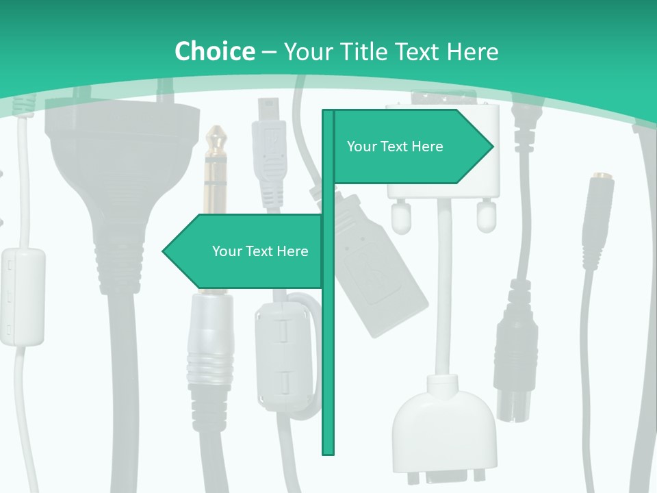 Adapter White Black PowerPoint Template