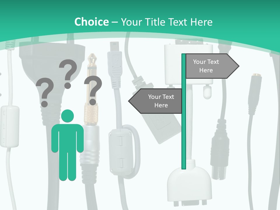 Adapter White Black PowerPoint Template