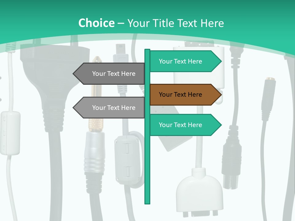 Adapter White Black PowerPoint Template