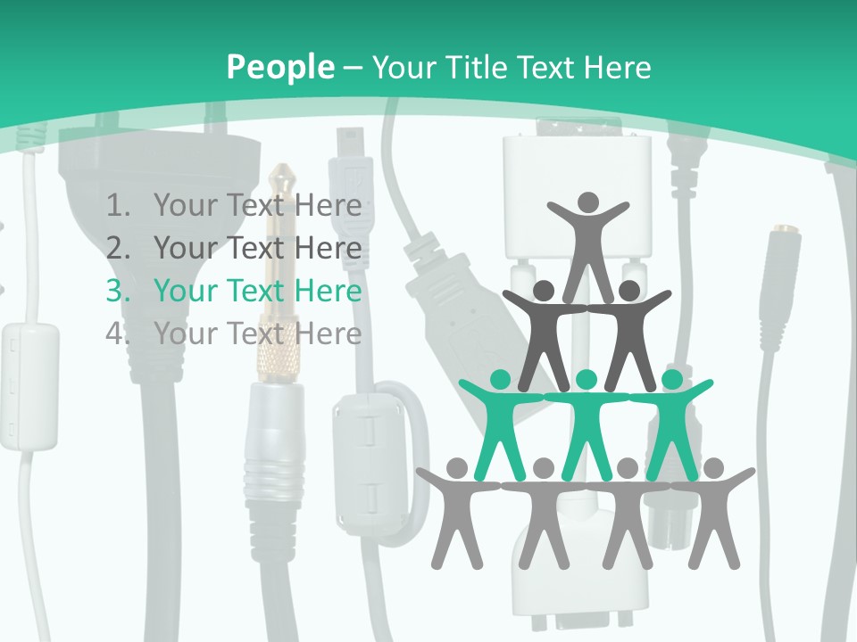 Adapter White Black PowerPoint Template