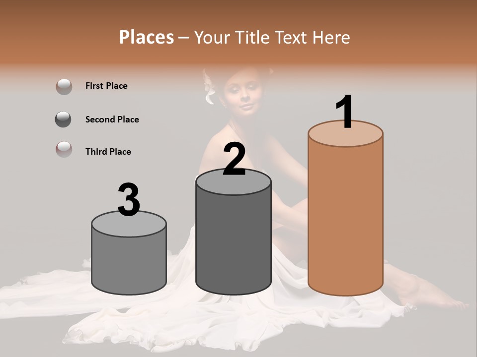 Bride Elegance Caucasian PowerPoint Template