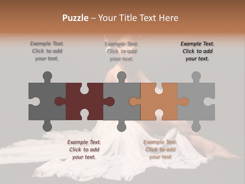 Bride Elegance Caucasian PowerPoint Template