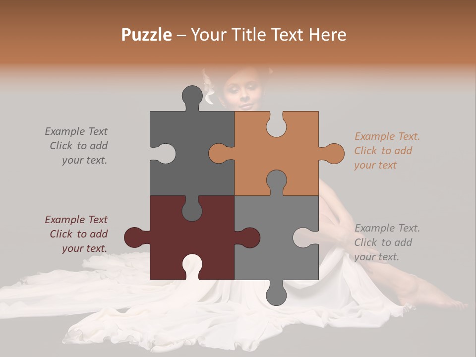 Bride Elegance Caucasian PowerPoint Template