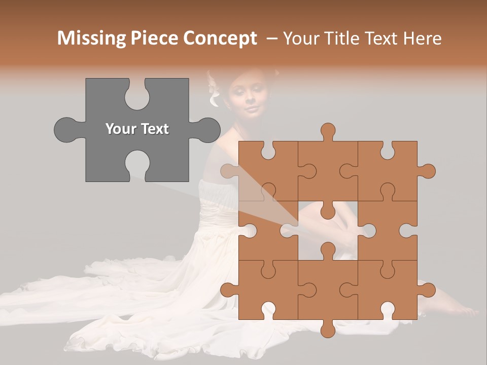 Bride Elegance Caucasian PowerPoint Template