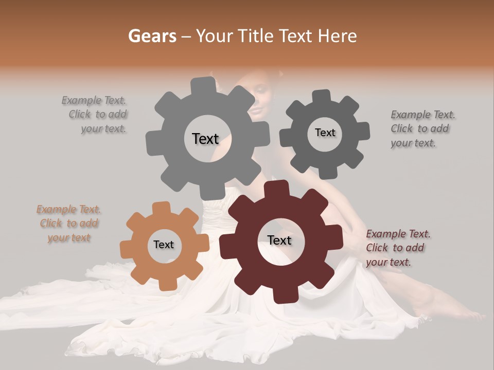 Bride Elegance Caucasian PowerPoint Template