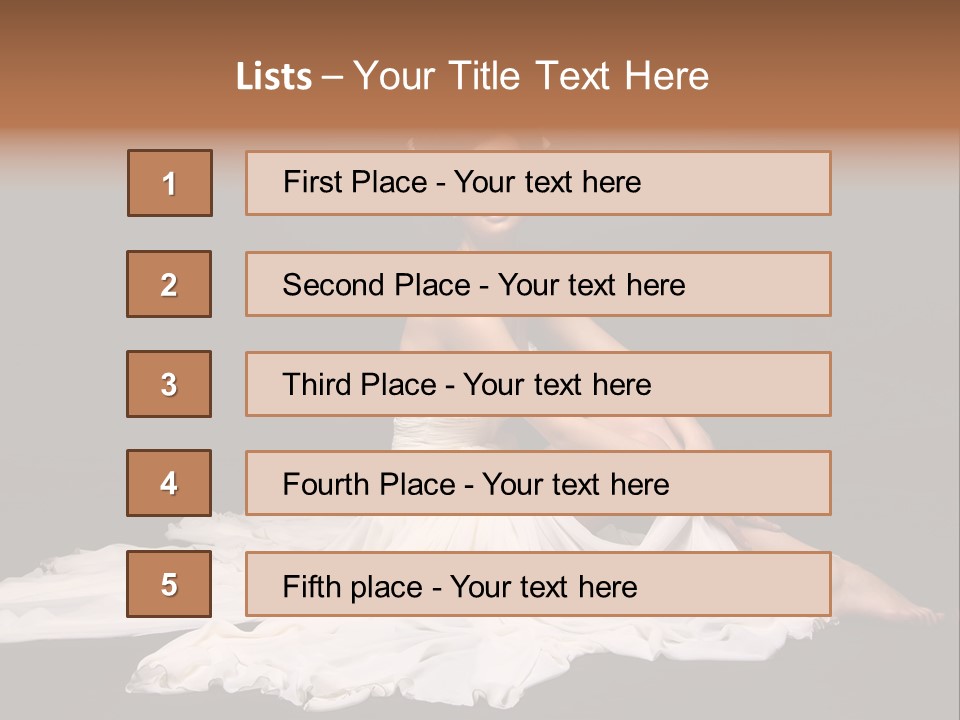 Bride Elegance Caucasian PowerPoint Template