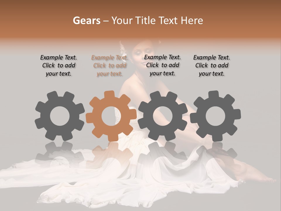 Bride Elegance Caucasian PowerPoint Template