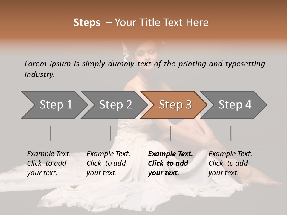 Bride Elegance Caucasian PowerPoint Template