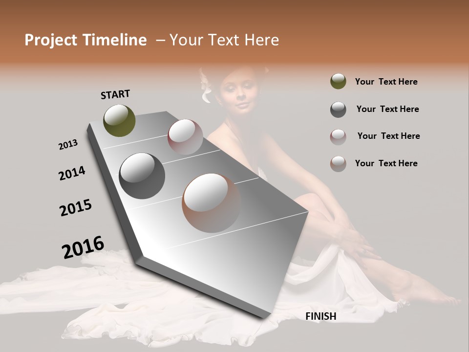 Bride Elegance Caucasian PowerPoint Template