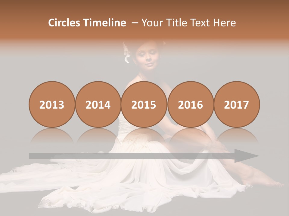 Bride Elegance Caucasian PowerPoint Template