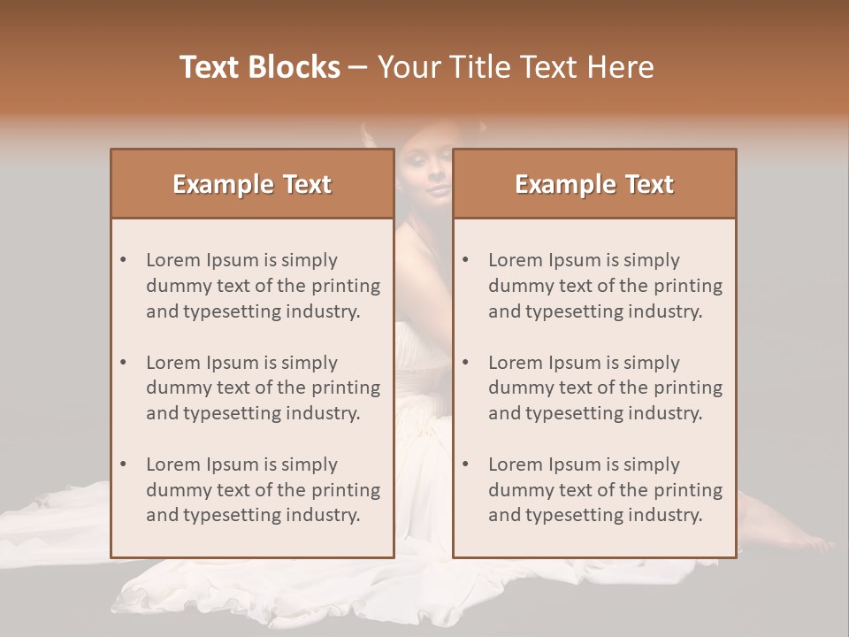 Bride Elegance Caucasian PowerPoint Template