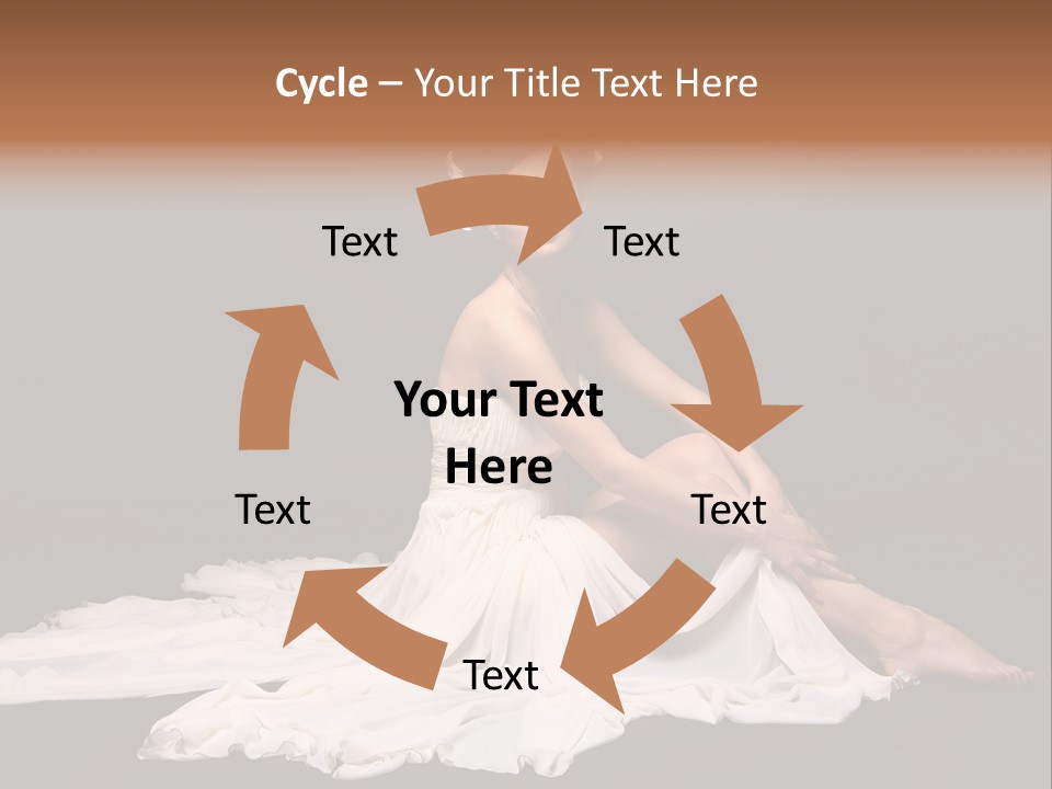 Bride Elegance Caucasian PowerPoint Template