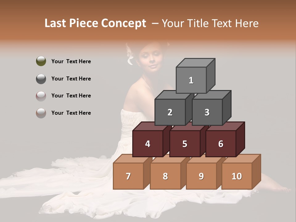 Bride Elegance Caucasian PowerPoint Template