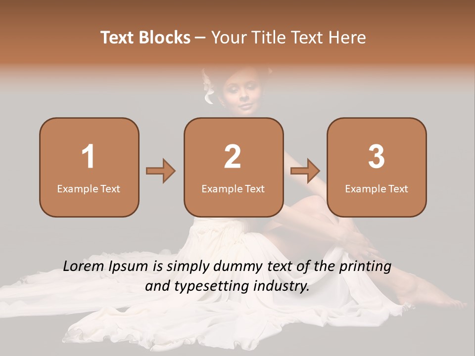 Bride Elegance Caucasian PowerPoint Template