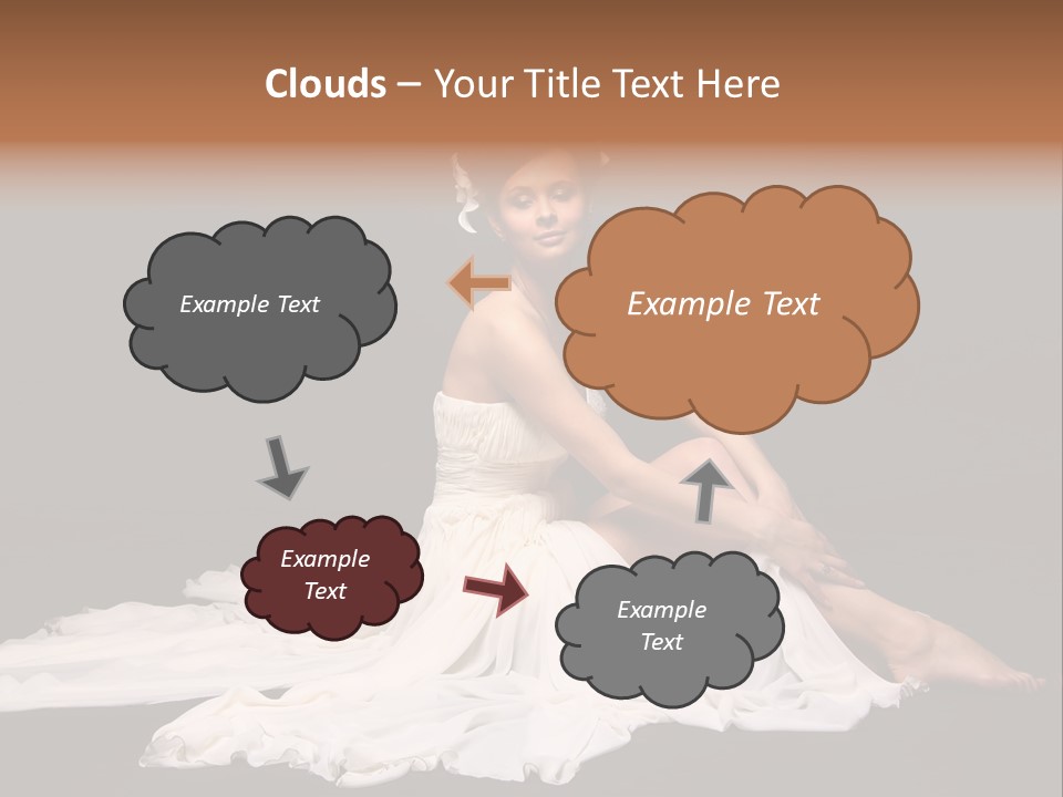 Bride Elegance Caucasian PowerPoint Template