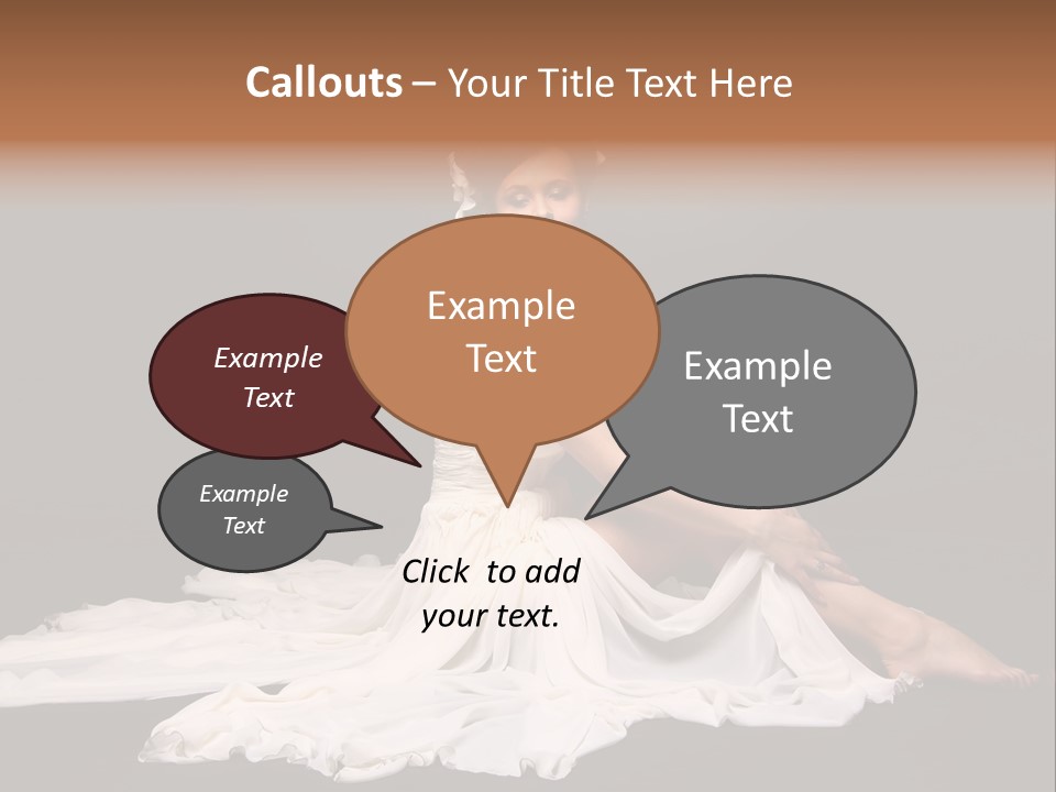 Bride Elegance Caucasian PowerPoint Template