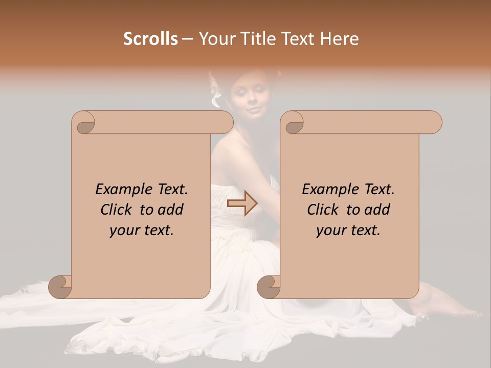 Bride Elegance Caucasian PowerPoint Template