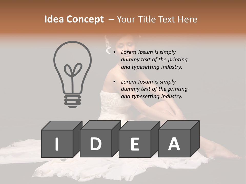 Bride Elegance Caucasian PowerPoint Template