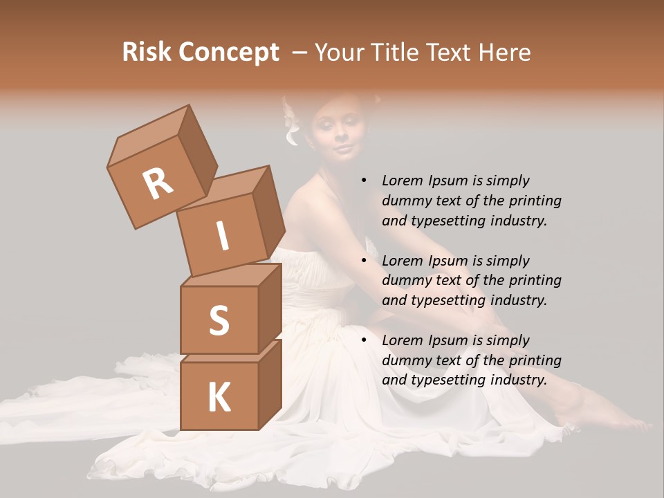 Bride Elegance Caucasian PowerPoint Template