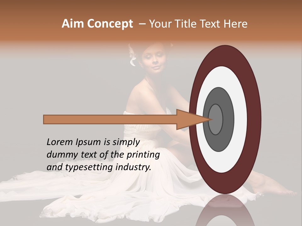 Bride Elegance Caucasian PowerPoint Template
