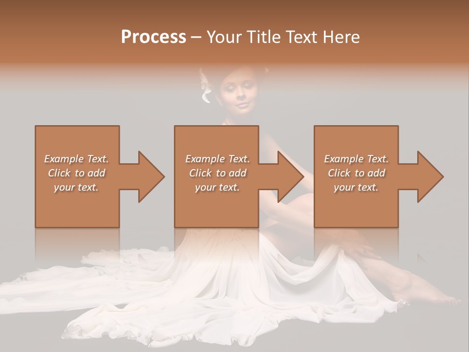 Bride Elegance Caucasian PowerPoint Template
