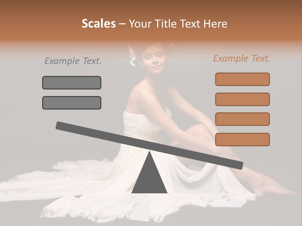 Bride Elegance Caucasian PowerPoint Template