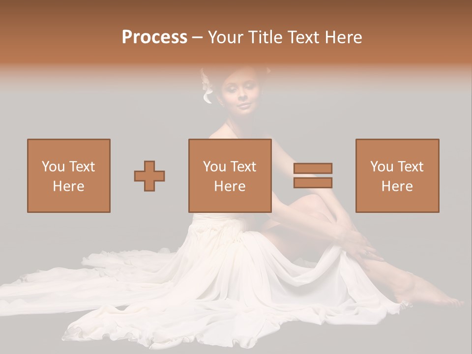 Bride Elegance Caucasian PowerPoint Template